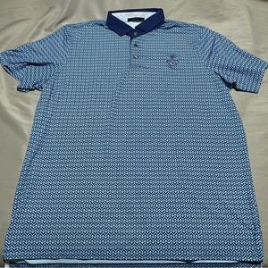 Greyson Trump National Golf Tennis Polo Purple White Pattern Monogrammed Mens XL